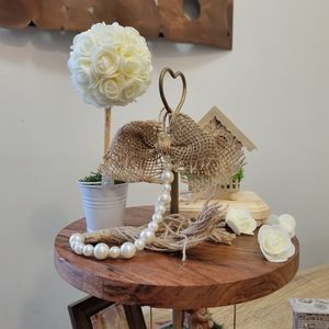 Rae Dunn inspired burlap bow Canister Garland